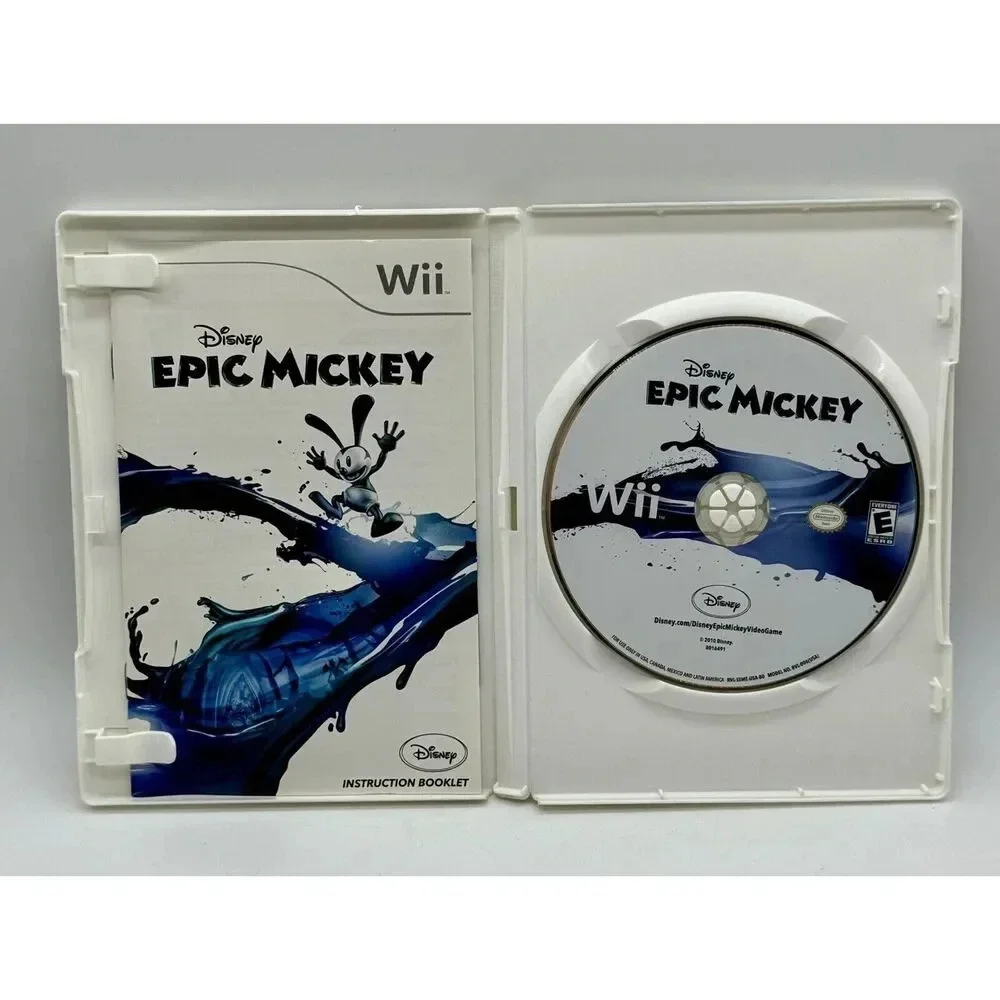 Disney Epic Mickey - Nintendo Wii Complete Game Case And Manual Very Good Tested